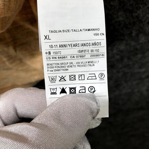 NWT Sisley Girls XL 10-11 Years Linen Blend T Shirt Ruffle Peach Summer 150 cm - Picture 9 of 12